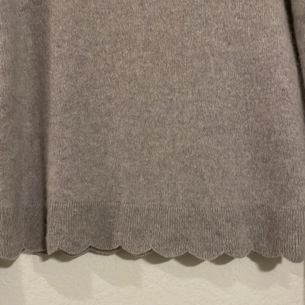 White + Warren Women's Cashmere Sweater Large Statement Sleeve Quiet Luxury